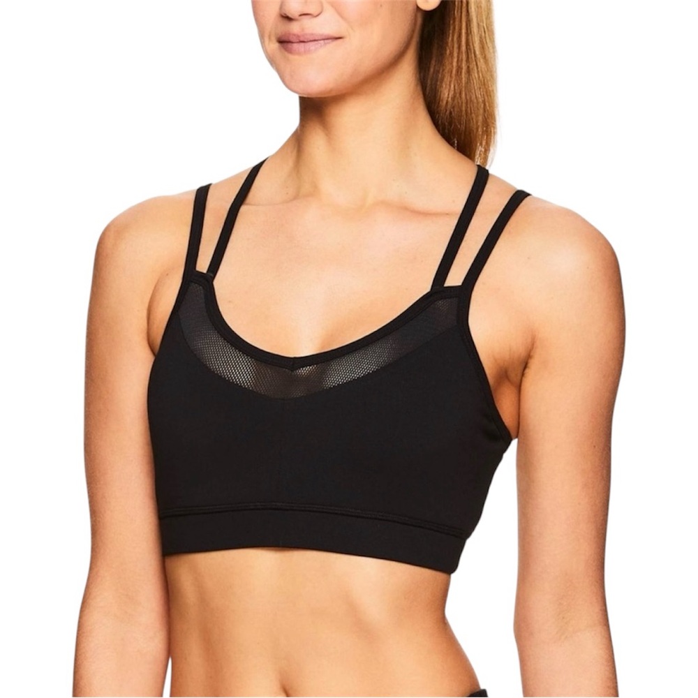 Victoria’s Secret Sport‎ Black Strappy Sports Bra Size Medium Padded